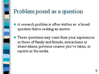 research problem example