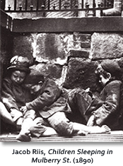 Jacob Riis, Children Sleeping in Mulberry Street, 1890