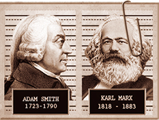 compare and contrast adam smith and karl marx