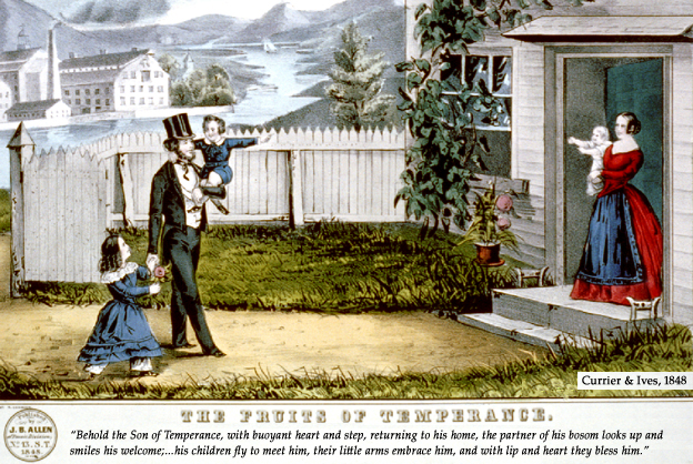 Temperance, Currier & Ives, 1848