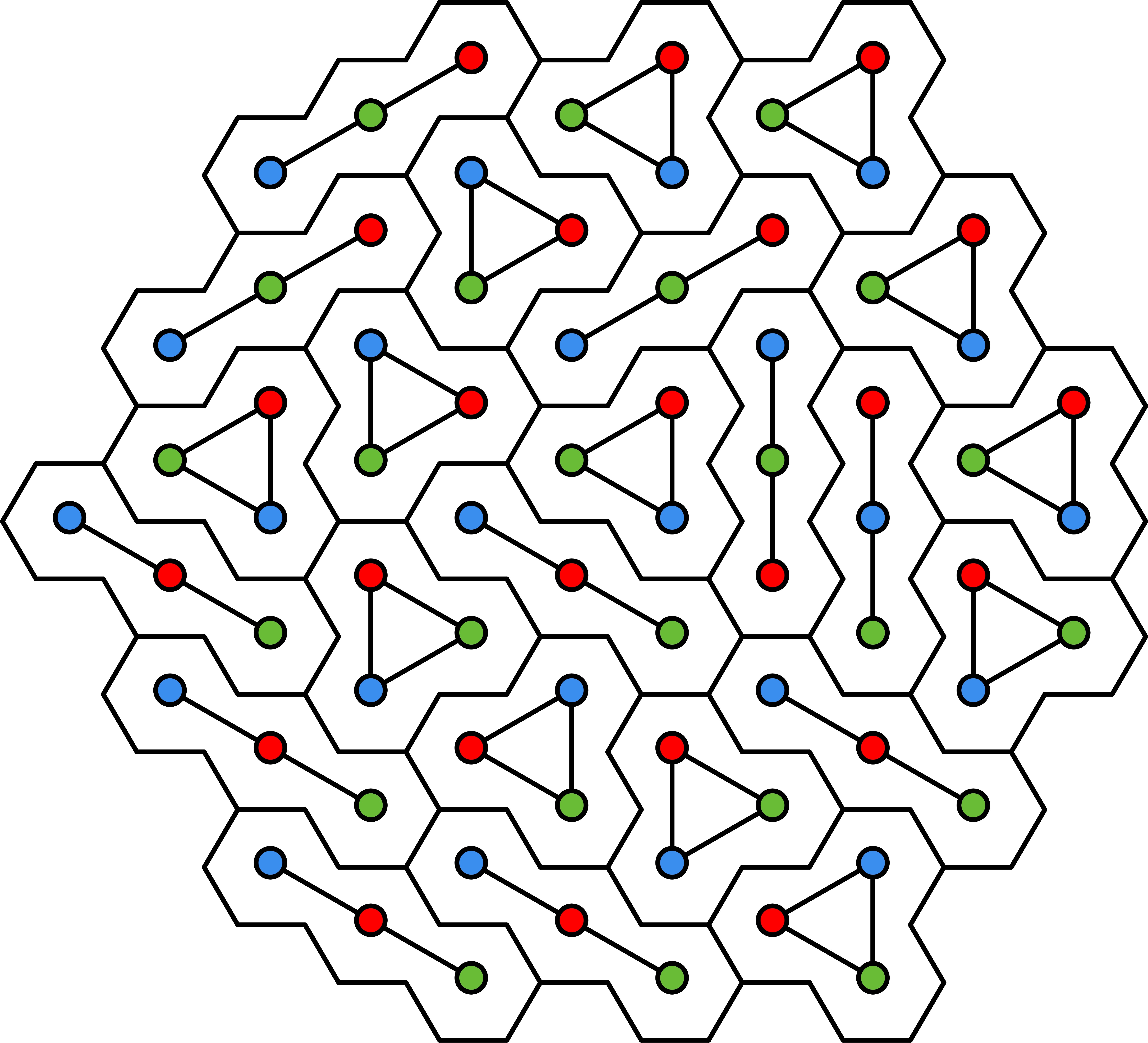The (9,9)-benzel tiled by stones and bones and 
the associated trimer cover of the (9,9)-benzel graph