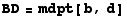 BD = mdpt[b, d]