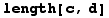 length[c, d]