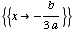 {{x -> -b/(3 a)}}
