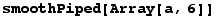 smoothPiped[Array[a, 6]]