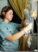 A nurse hard at work.  Photo courtesy of Center for Disease Control.