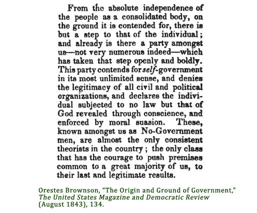 Brownson, "No-government men"